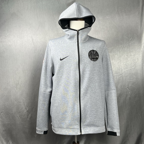 Nike NBA Golden State Warriors Showtime Hoodie Dark Grey Full Zip (Large) 911115 - Picture 2 of 11